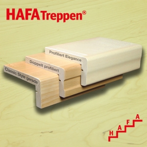 HAFA Treppenrenovierung Massivholz Standard-Vorderkanten