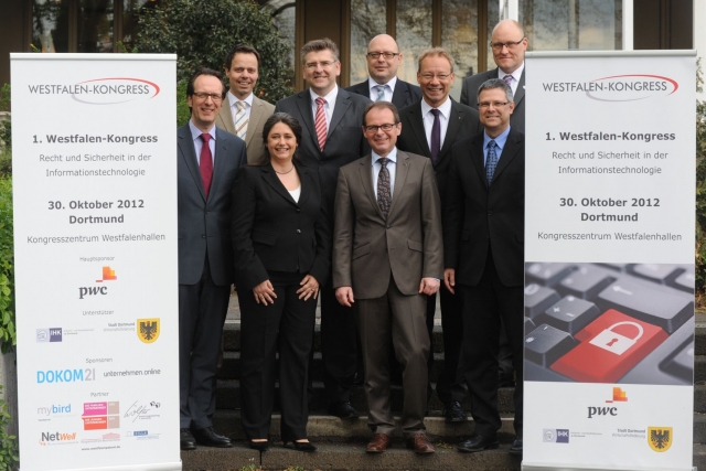 Die Initiatoren und Sponsoren präsentierten das Konzept des Westfalen-Kongresses 2012. Foto: Westfal Die Initiatoren und Sponsoren präsentierten das Konzept des Westfalen-Kongresses 2012. Foto: Westfal
