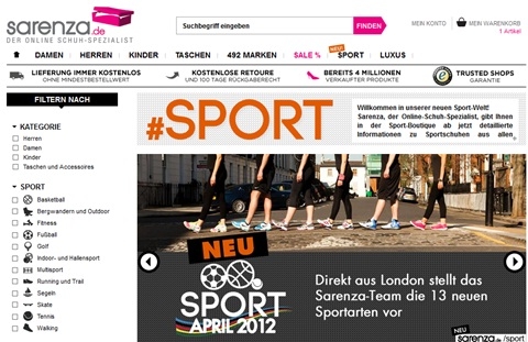 Sarenza Online-Sport-Shop
