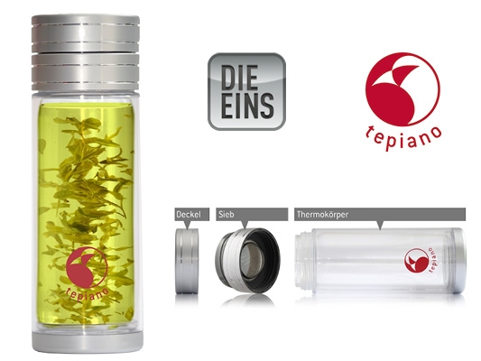 doppelwandiger Thermo-Teamaker für die Teezubereitung zuhause, im Büro und unterwegs doppelwandiger Thermo-Teamaker für die Teezubereitung zuhause, im Büro und unterwegs