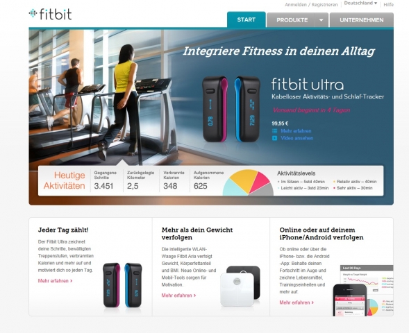 Deutsche Fitbit-Website Deutsche Fitbit-Website