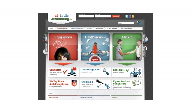 Mit der Website ab-in-die-ausbildung.de erleichtert die Schwenninger Krankenkasse Jobstartern den We Mit der Website ab-in-die-ausbildung.de erleichtert die Schwenninger Krankenkasse Jobstartern den We