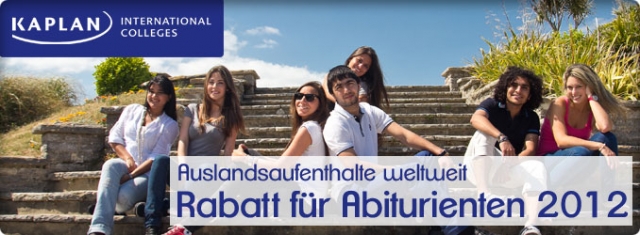 Das Auslandsjahr erhalten Abiturienten bei Kaplan 2012 mit Rabatt.