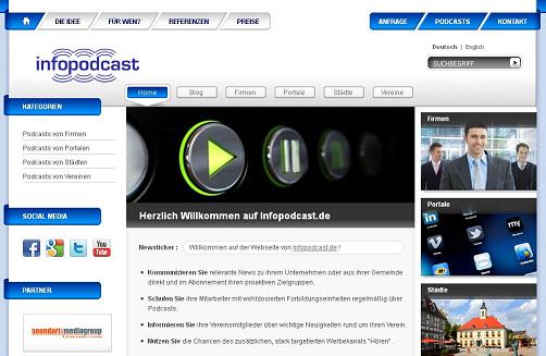 Homepage von Infopodcast.de Homepage von Infopodcast.de