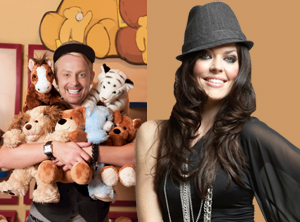 Ross Antony und Kate Hall von POPSTARS bringen als Bärenmacher Kinderaugen zum Strahlen