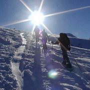 Schneeschuhwanderung zur Tagungslocation durchs winterliche Allgäu. Schneeschuhwanderung zur Tagungslocation durchs winterliche Allgäu.
