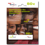 Hilfe schenken - mit der neuartigen Charity-Geschenkkarte für Hilfsprojekte, der „HelpCard“. Hilfe schenken - mit der neuartigen Charity-Geschenkkarte für Hilfsprojekte, der „HelpCard“.