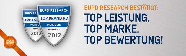 Die top Leistung der SOLARWATT AG wird von EUPD RESEARCH besiegelt (Quelle: SOLARWATT)