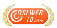 10 Jahre DSLWEB werden mit 100 Euro DSLWEB-Vorteil gefeiert