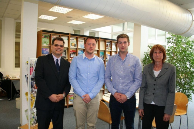 v.l.n.r. Timo Schmuck, Tobias Schaffer, Paul Günster, Prof. Jutta Kerpen