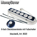 moneysaver Steckdosenleiste mit praktischem Trittschalter moneysaver Steckdosenleiste mit praktischem Trittschalter