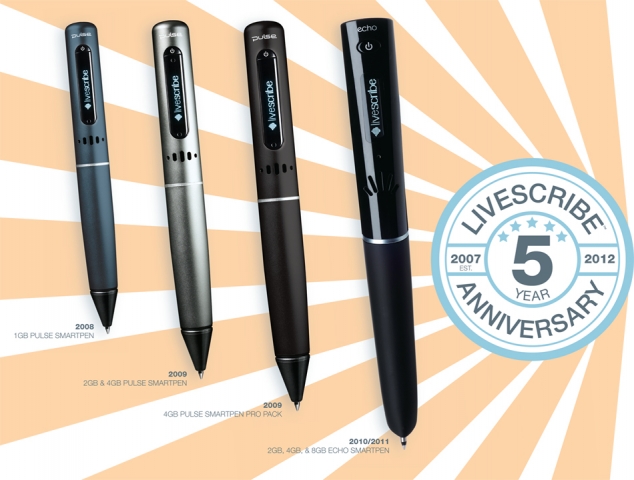 Livescribe feiert fünfjähriges Jubiläum Livescribe feiert fünfjähriges Jubiläum