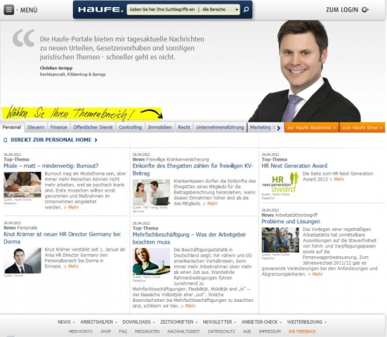 Relaunch Haufe Themenportal Finance Relaunch Haufe Themenportal Finance