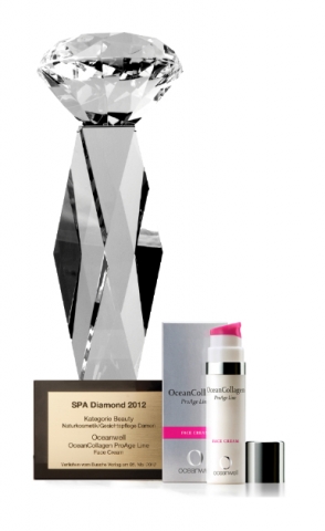 Der SPA Diamond 2012 für die OceanCollagen Face Cream. Der SPA Diamond 2012 für die OceanCollagen Face Cream.