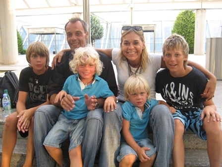 Judith Stracke mit Mann Thomas (von links) und ihren Söhnen