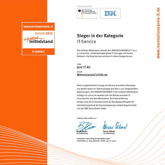MittelstandsCLOUD.de Janz IT AG MittelstandsCLOUD.de Janz IT AG