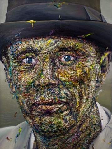 Christian Patruno: o.T. (Joseph Beuys), 2011,Öl auf Baumwolle. Christian Patruno ist einer vonüber 3 Christian Patruno: o.T. (Joseph Beuys), 2011,Öl auf Baumwolle. Christian Patruno ist einer vonüber 3