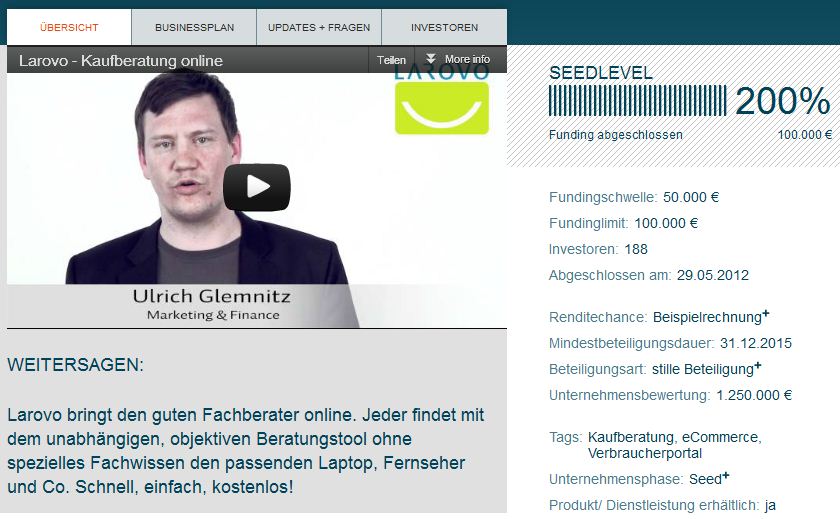 Crowdfunding von Larovo Crowdfunding von Larovo