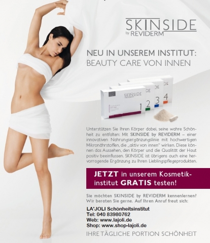 SkinSide von Reviderm - Nahrungsergänzung im LAJOLI Schönheitsinstitut