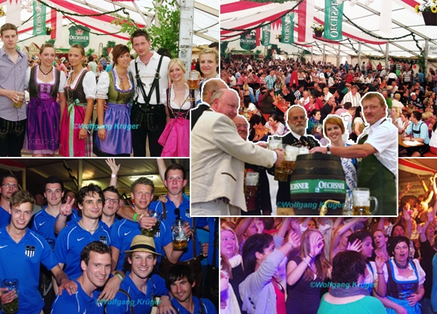 Gute gelaunte Gäste beim Ochsenfurter Bratwurstfest
