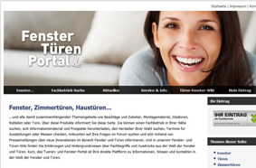 Der Bereich Fenster im tueren-fenster-portal.de bietet Interessierten ausführliche Fachinformationen