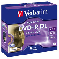 Verbatim 8x DVD+R Lightscribe Double Layer Verbatim 8x DVD+R Lightscribe Double Layer