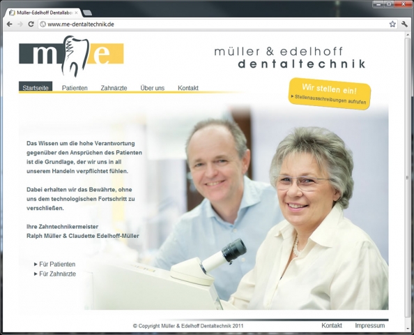 Die Müller&Edelhoff Dentallabor GmbH aus Alzey wächst. Aktuell sind Stellen als Keramiker, Kunststof Die Müller&Edelhoff Dentallabor GmbH aus Alzey wächst. Aktuell sind Stellen als Keramiker, Kunststof