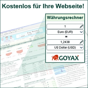 GOYAX Währungsrechner Widget GOYAX Währungsrechner Widget