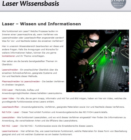 Laser Wissensbasis