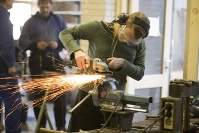 Kunst Studentin aus Groningen bei der Arbeit Kunst Studentin aus Groningen bei der Arbeit