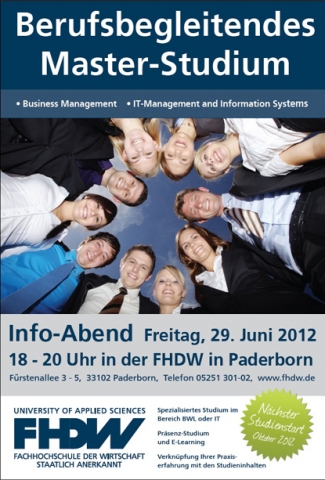 Master Studium berufsbegleitend an der FHDW Master Studium berufsbegleitend an der FHDW