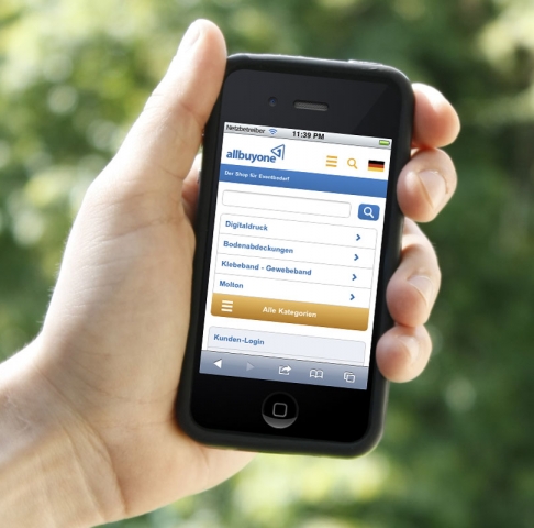 Mobiler Onlineshop von allbuyone