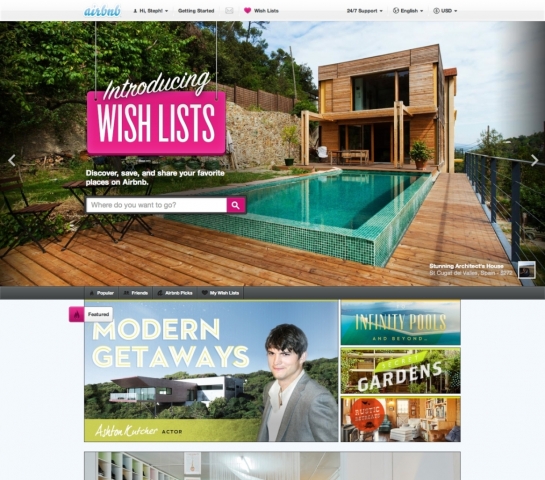 Neues Feature von Marktführer Airbnb: Wish Lists machen die Reiseplanung und die Empfehlung von Unt Neues Feature von Marktführer Airbnb: Wish Lists machen die Reiseplanung und die Empfehlung von Unt
