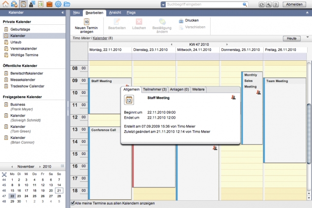 Open-Xchange verbindet E-Mail, Termin-, Kontakt- und Aufgabenverwaltung mit einem intelligenten File