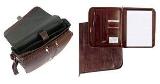 Premium-Officeequipment: Businesstasche und Konferenzmappe aus echtem Leder