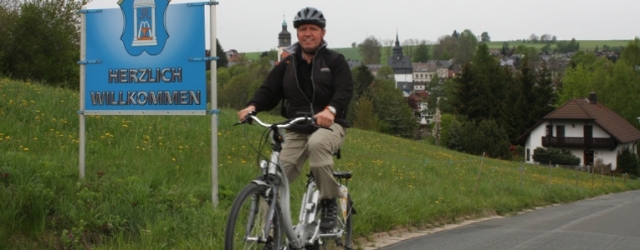 Der Direktor Herr Matheus des relexa hotel Bad Steben  hat die schönsten Touren mit dem E-Bike für S