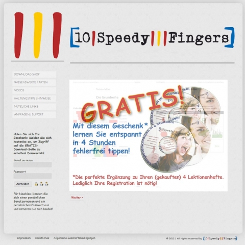Mit 10speedyfingers problemlos Computer-Schreiben lernen