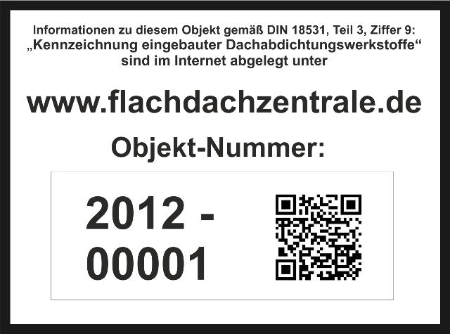 Kennzeichnungsschild mit QR-Code Kennzeichnungsschild mit QR-Code