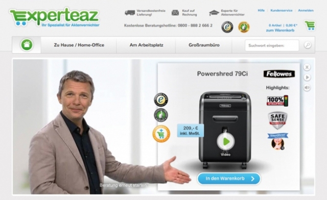 Aktenvernichter per Emotional Shopping bei Experteaz.de