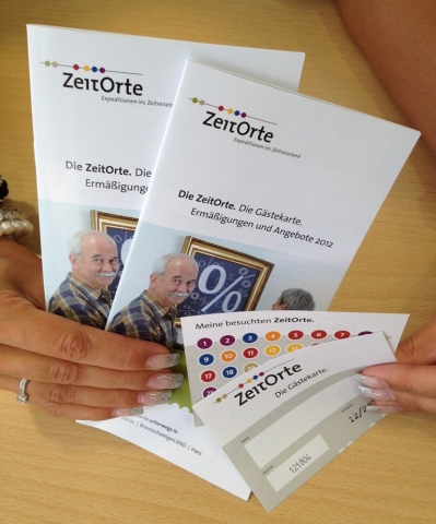 ZeitOrte Gästekarte mit Infobroschüre ZeitOrte Gästekarte mit Infobroschüre
