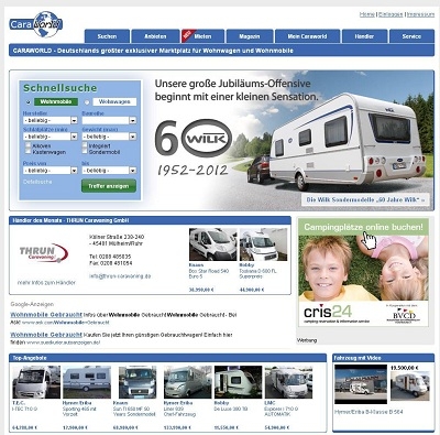 Ausführliche Informationen und Suchmöglichkeiten bei caraworld.de