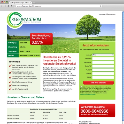 Die Werbeagentur aus Nürnberg entwickelte für die Kampagne eine spezielle Landingpage. Die Werbeagentur aus Nürnberg entwickelte für die Kampagne eine spezielle Landingpage.