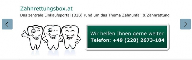 Bild Website Zahnrettungsbox.at Bild Website Zahnrettungsbox.at