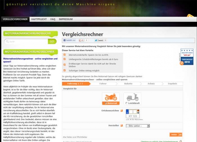 Motorradversicherung Vergleich Motorradversicherung Vergleich