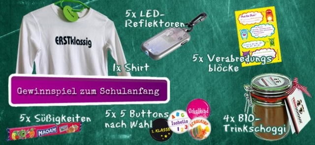 Gewinnspiel zur Einschulung bei der Kiwikatze Gewinnspiel zur Einschulung bei der Kiwikatze