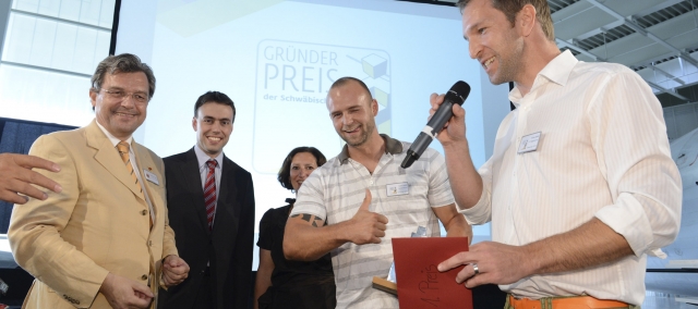 Dr. Kurt Sabathil, Geschäftsführer von Schwäbisch Media, Dr. Nils Schmid, Wirtschaftsminister von Ba Dr. Kurt Sabathil, Geschäftsführer von Schwäbisch Media, Dr. Nils Schmid, Wirtschaftsminister von Ba
