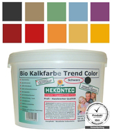 10 moderneVollton  Bio Kalkfarben Trend Color