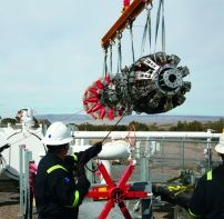 Inspektionsgerät, ein sogenannten?Molch?, für die Prüfung von Mehrfach-Durchmesser Pipelines mit Dur