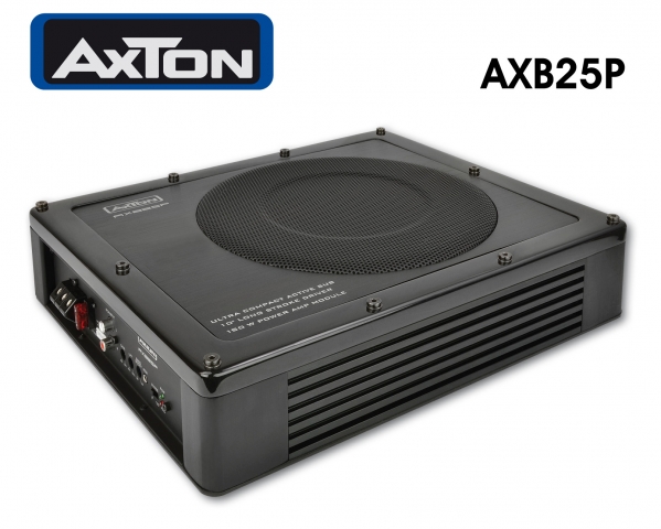 Axtons Aktivsubwoofer AXB25P passt sogar unter den Fahrersitz Axtons Aktivsubwoofer AXB25P passt sogar unter den Fahrersitz