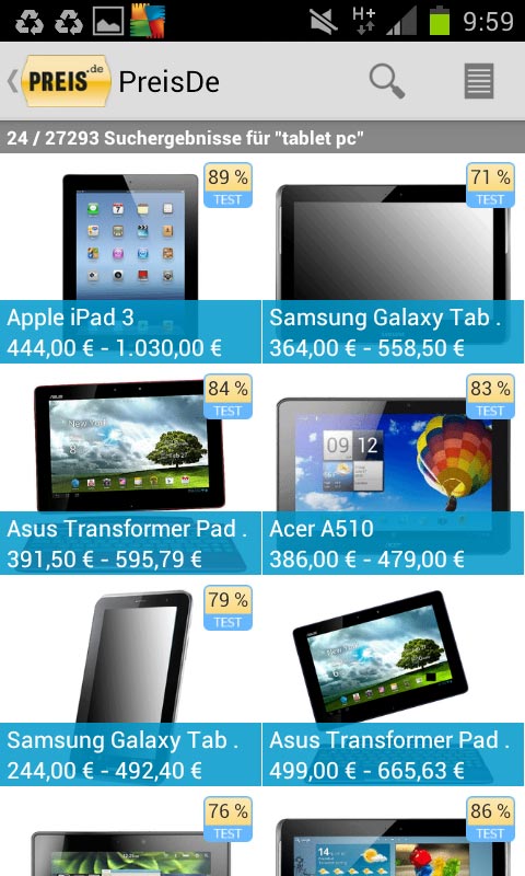 Preis.de Android App